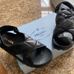 Prada quilted Napa leather sandals